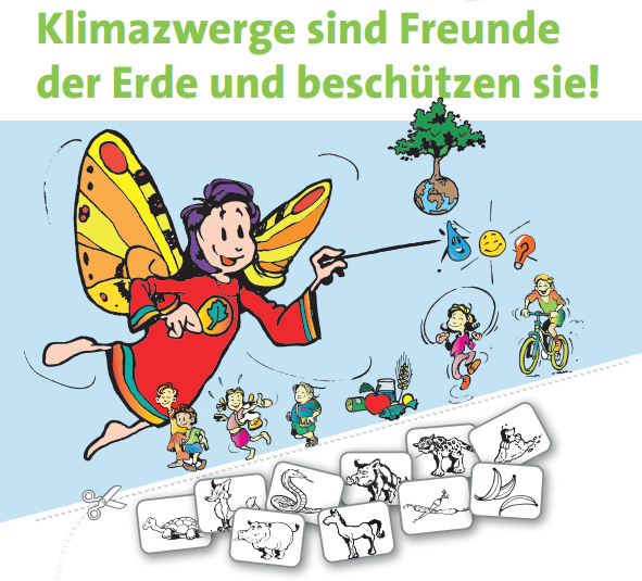 Klimazwerge sind Freunde der Erde und beschützen sie