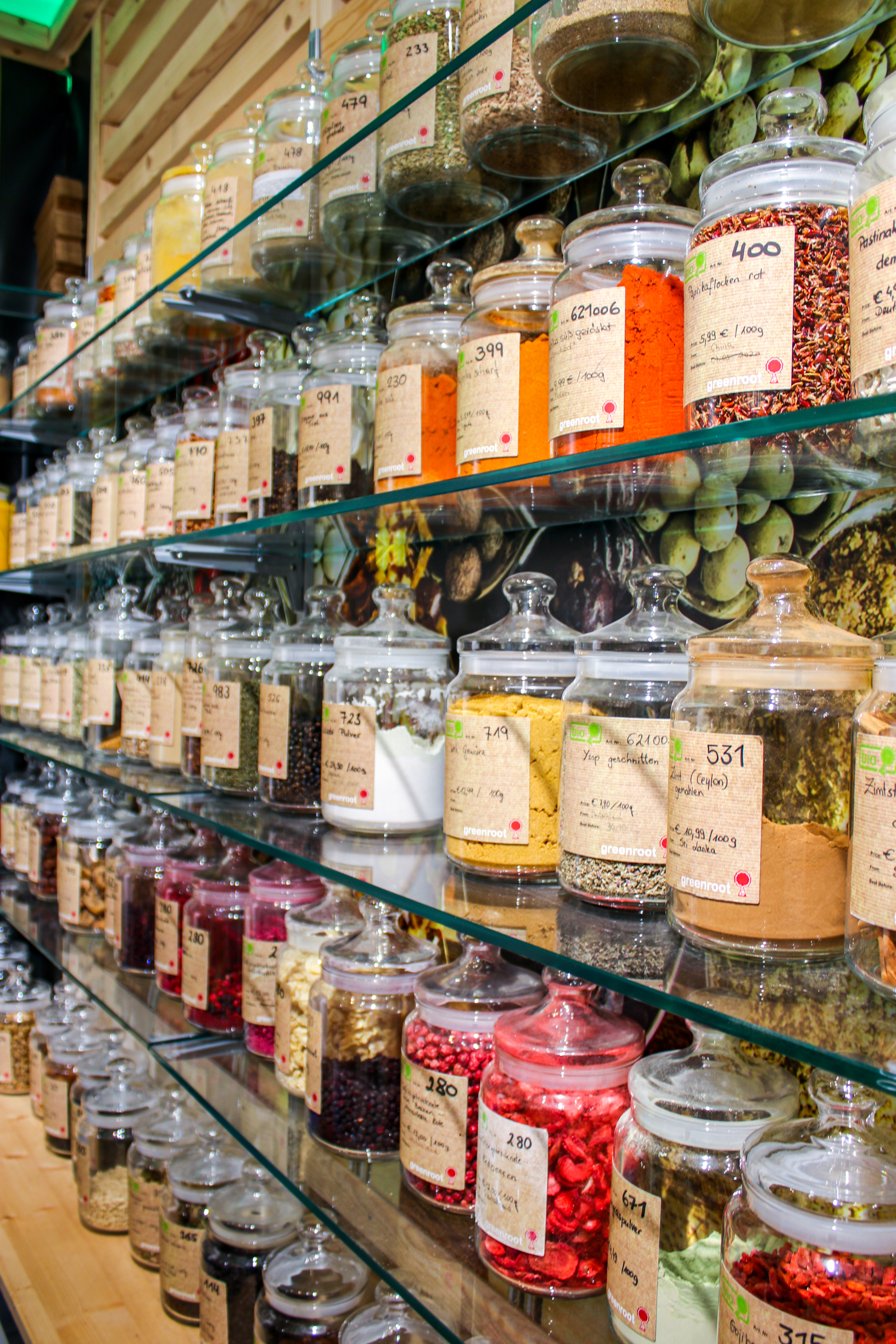 Sortiment des Unverpacktladen Green Root in Innsbruck