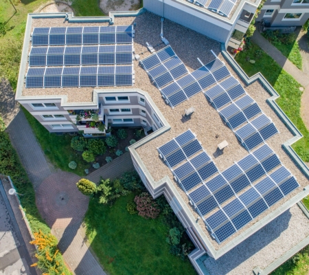 Solar Panel auf Hausdach