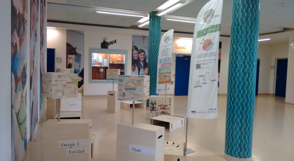 aufgebaute Ausstellungsmöbel Klimaladen