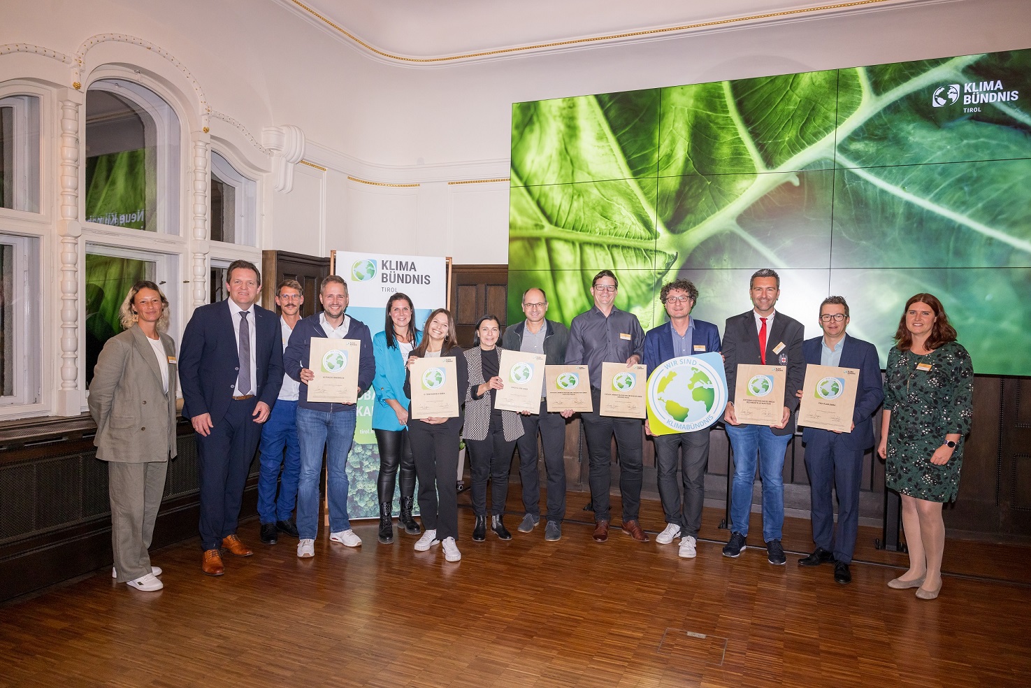 Gruppenfoto Aufnahme Klimabündnis-Betriebe