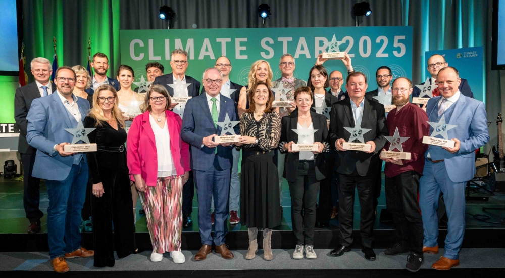 Gruppenfoto der Climate Star Sieger:innen 2025