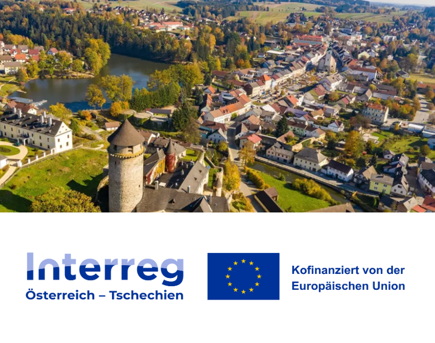 Imagefoto Stadtgemeinde Litschau mit Interreg AT CZ Logo
